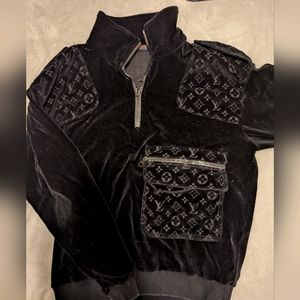 Louis Vuitton velvet quarter zip